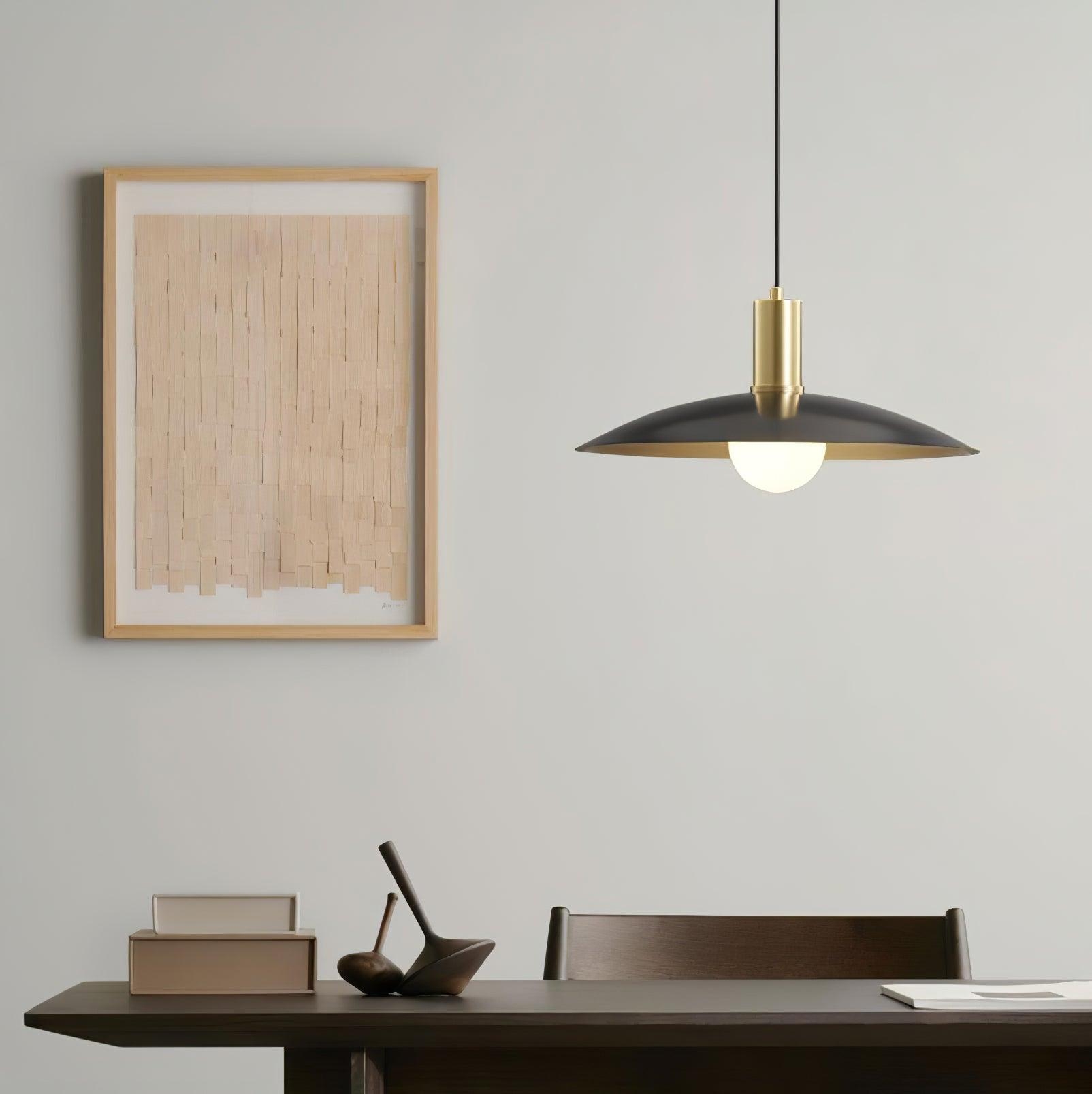 Brass Flared Pendant Lamp T1585