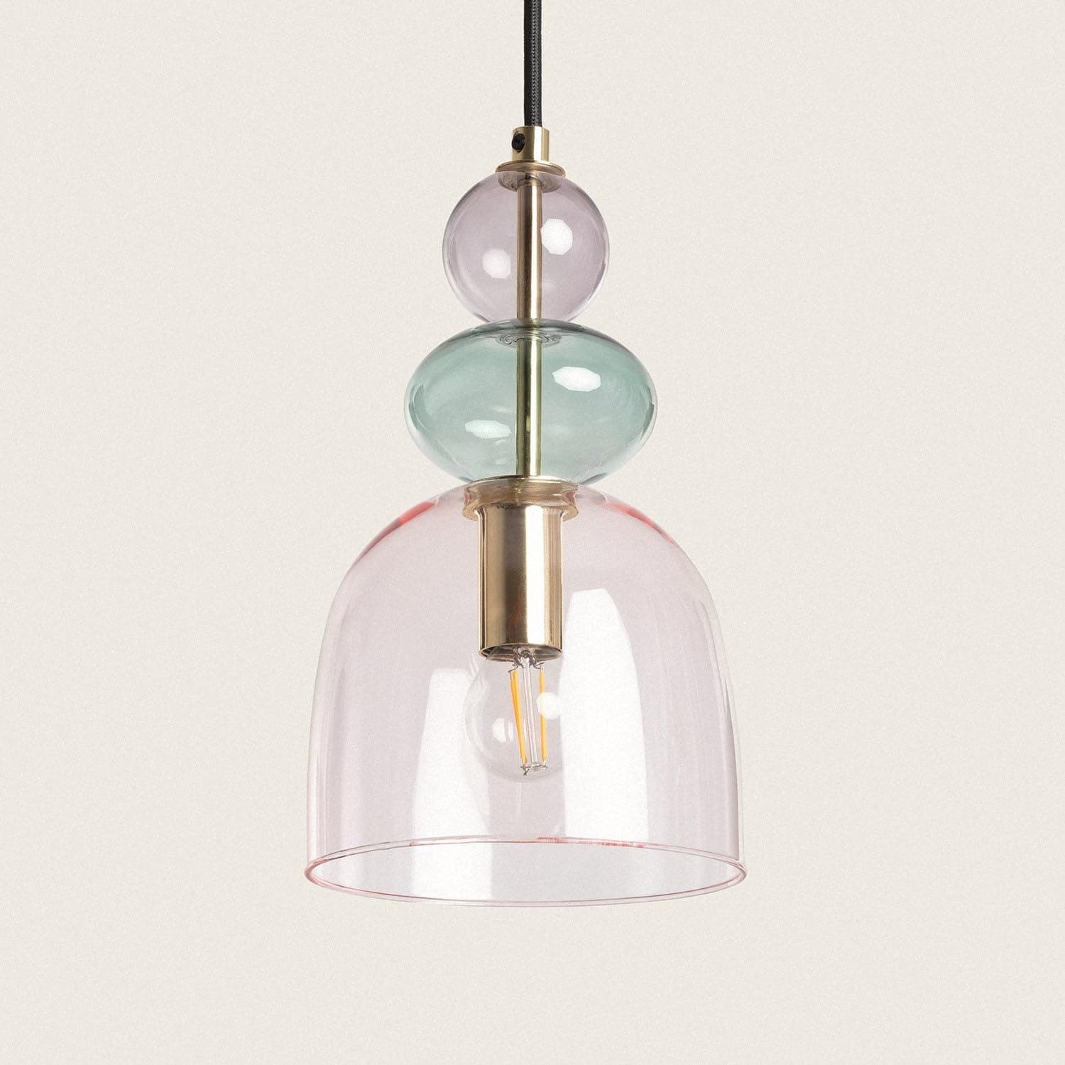 Contemporary Glass Lamp – Soft Glow for Modern Interiors S243