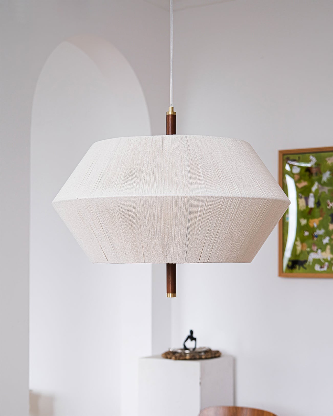Japanese Wabi-Sabi Style Woven Fabric Pendant Lamp M10