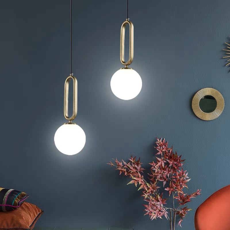 Large Minimalist Oval Ring Pendant Light