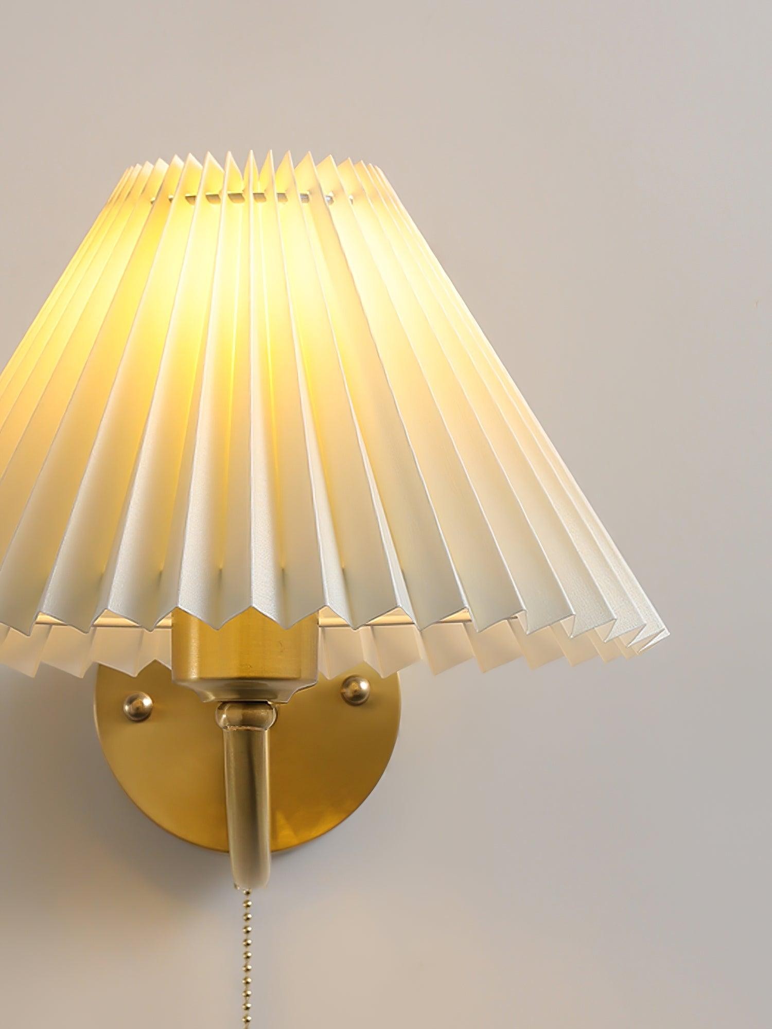 Modern Minimalist Luxury Fabric Brass Wall Lamp For Living Room M331