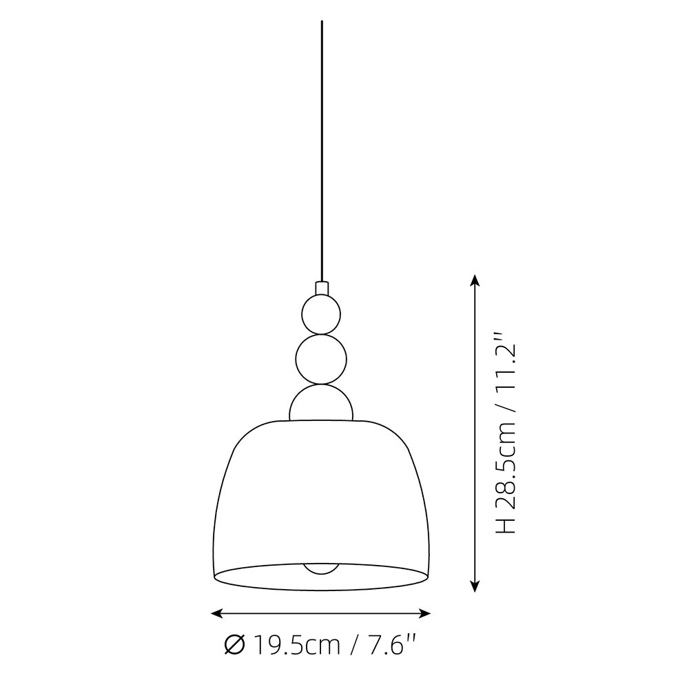 Cream Pastoral Style Glass Plug In Pendant Lamp P012