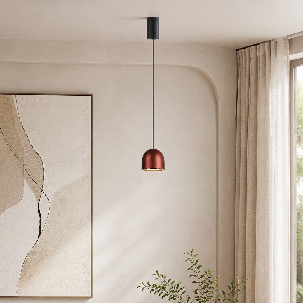 Veridia Minimalist Liftable Slim Pendant Light - Aluminum Acrylic Hanging Lamp for Bedside and Desk T2227