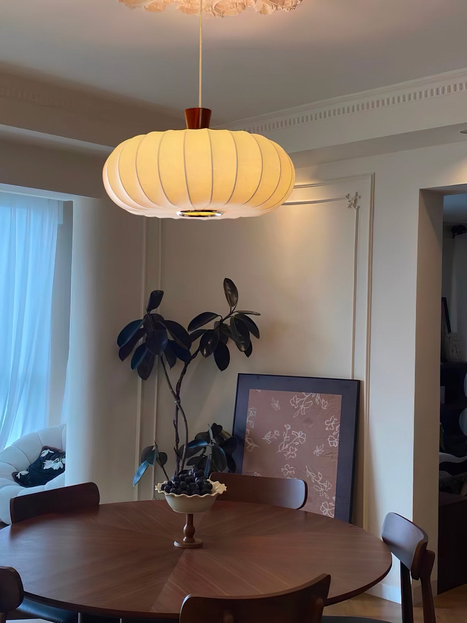 Classic Silk Lantern Pendant Light M410