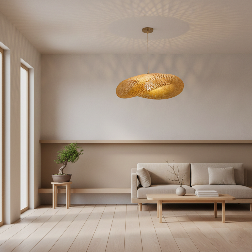 Aira Handwoven Natural Bamboo Pendant Light T1997