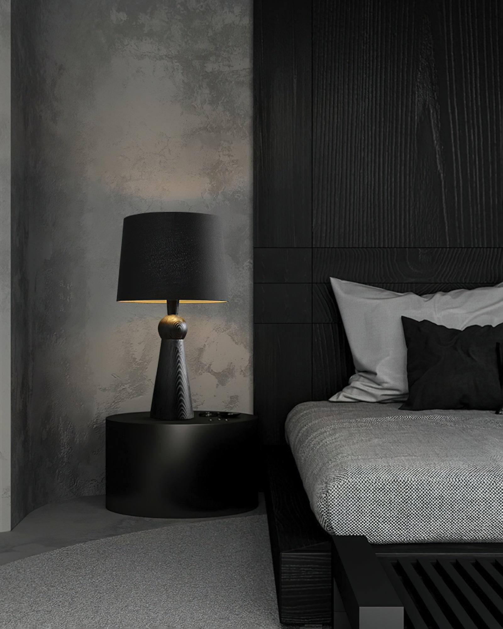 Nordic Retro Solid Wood Fabric Table Lamp M572