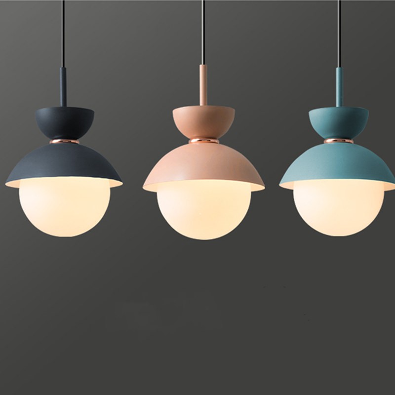 Scandinavian Macaroon Pendant Light with Aluminum for Bedroom