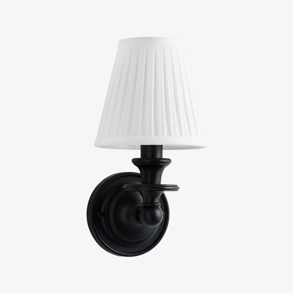 Kalvora Fabric Shade Wall Sconce - Stylish Modern Light for Bedroom T090