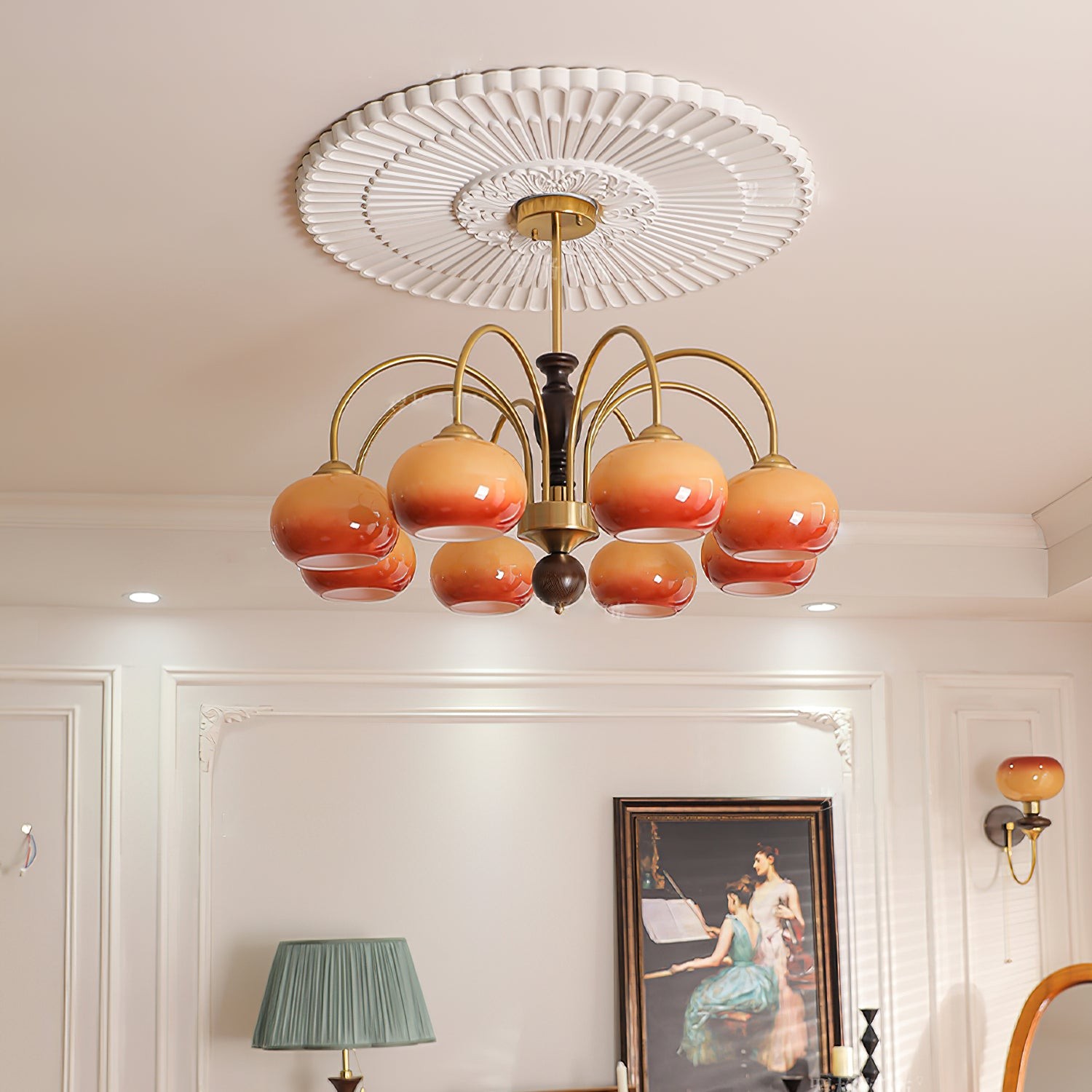 Retro Bauhaus Arch Chandelier M578