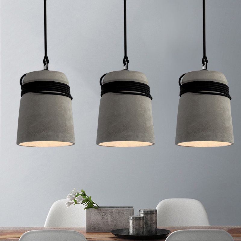 Nordic Cement Hemp Rope Pendant Lamp G74