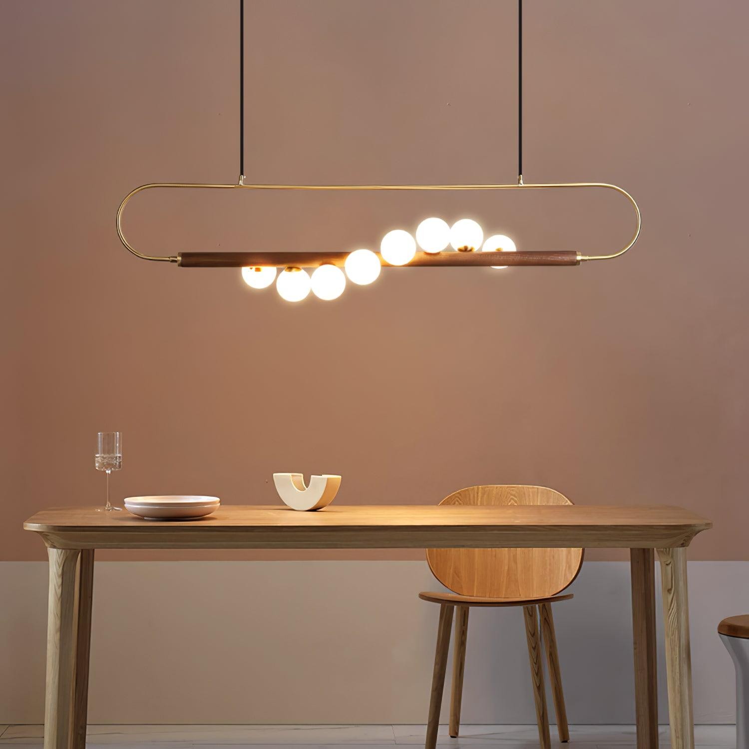 Modern Walnut Simple Chandelier M32