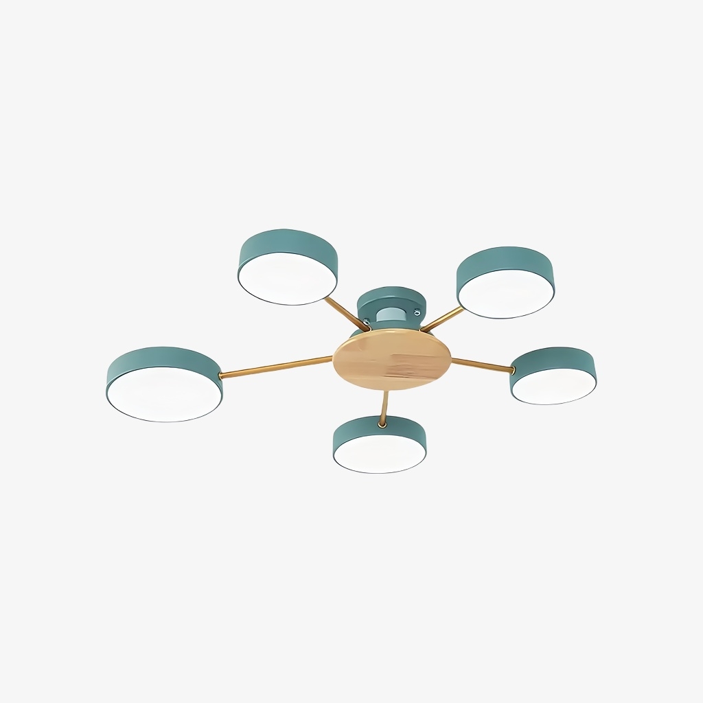 Stylish Wood-Branch Ceiling Lamp - LED Light for Dining Room and Living Room S378