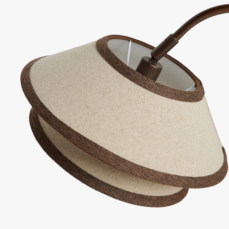 Tarivon Stacked Table Lamp - Modern Antique Linen Shade for Bedroom & Living Room T707