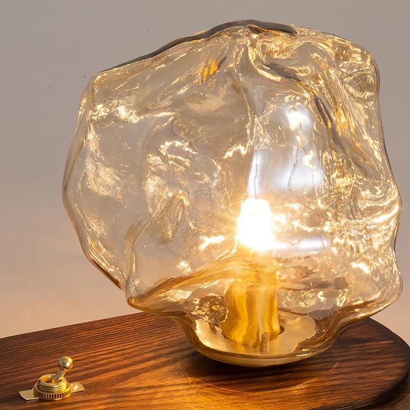 Ice Cube Stone Glass Table Lamp
