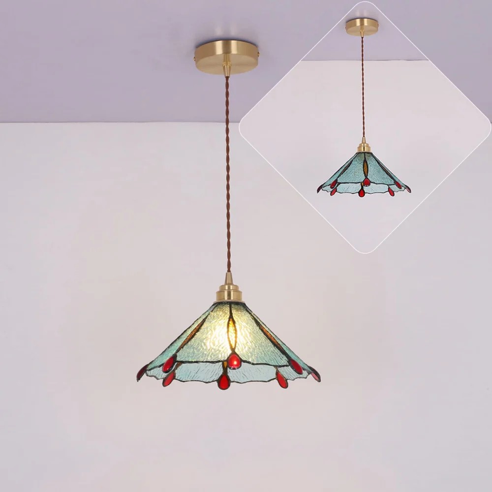 Retro Tiffany Stained Glass Pendant Light S92