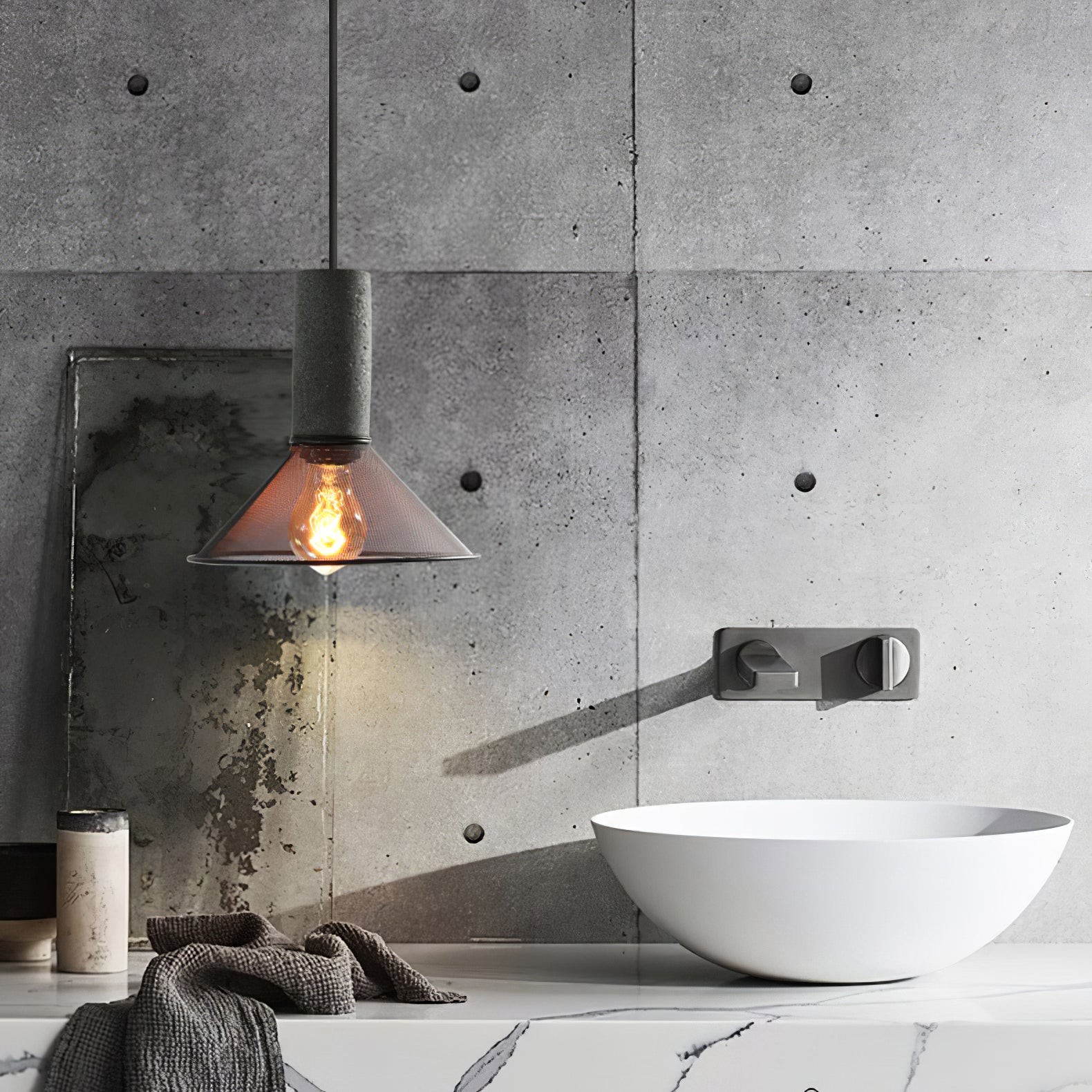 Cement Mesh Pendant Light M566