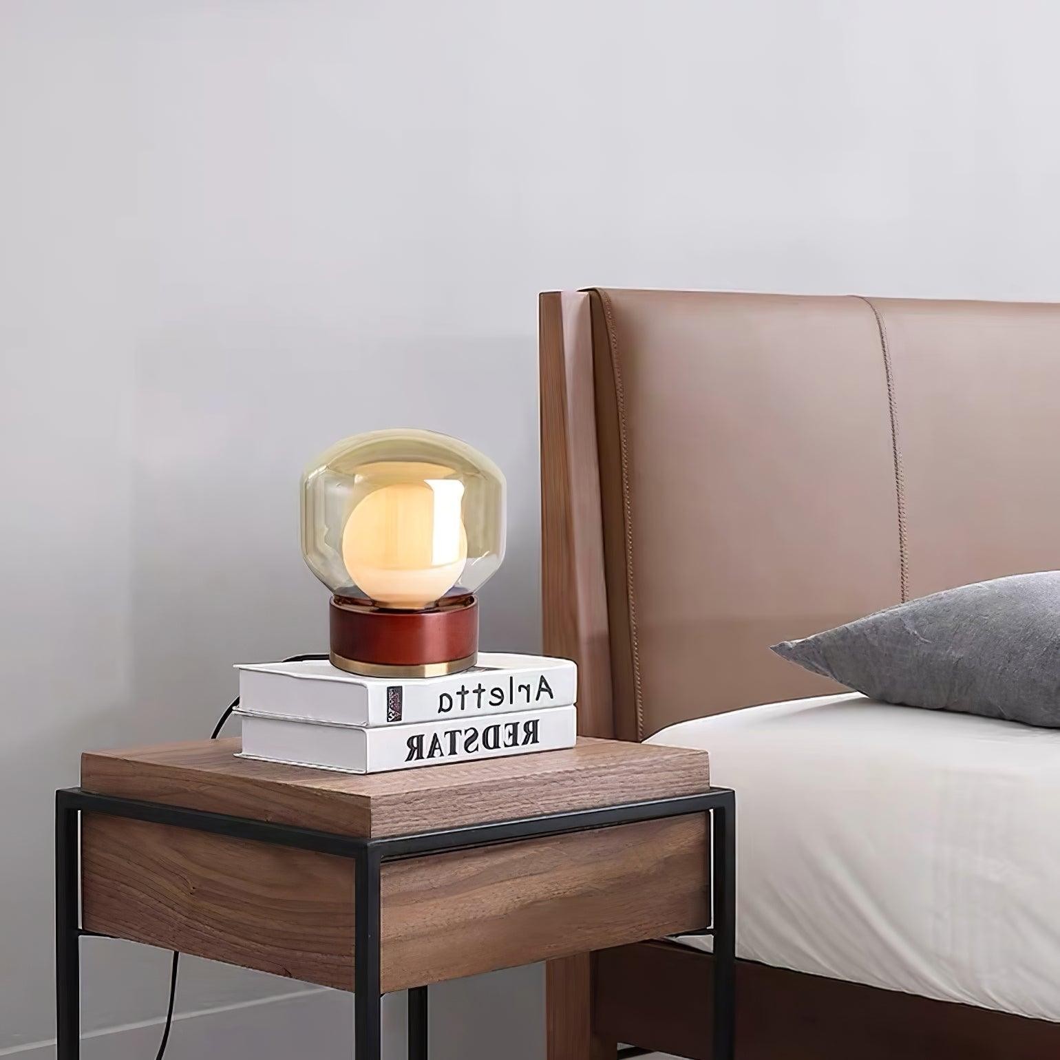Simple Creative Wood Orb Table Lamp M423