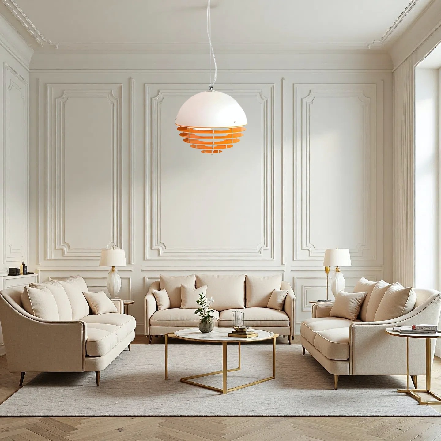 Bauhaus Sunset Pendant Lamp - Warm Ambient Lighting for Living Room S213