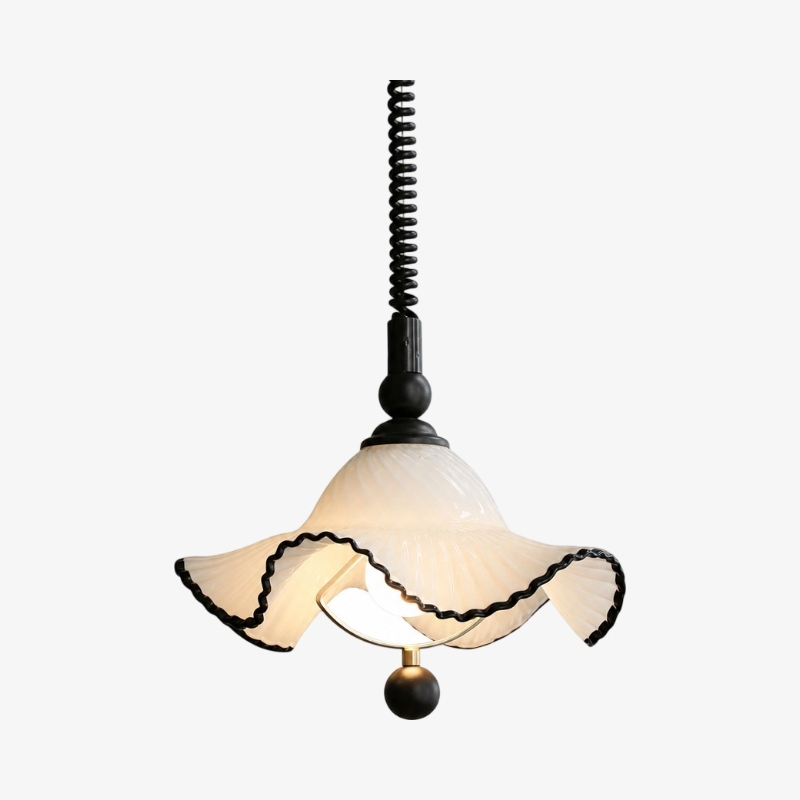 Cazelle French Vintage Wave Pendant Light - Soft Ambient Pendant Lamp for Interiors T2261