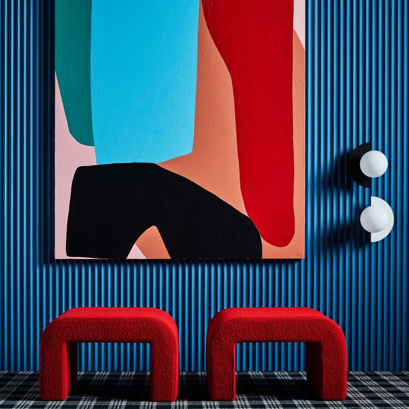 Colourful Ambient Wall Sconce - Decorative Indoor Light Fixture S149