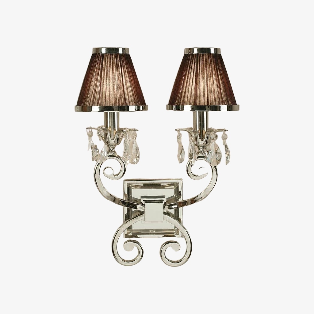 Talonis Luxury Crystal Wall Sconce - Chrome Finish Frame for Bedrooms and Home Décor T965