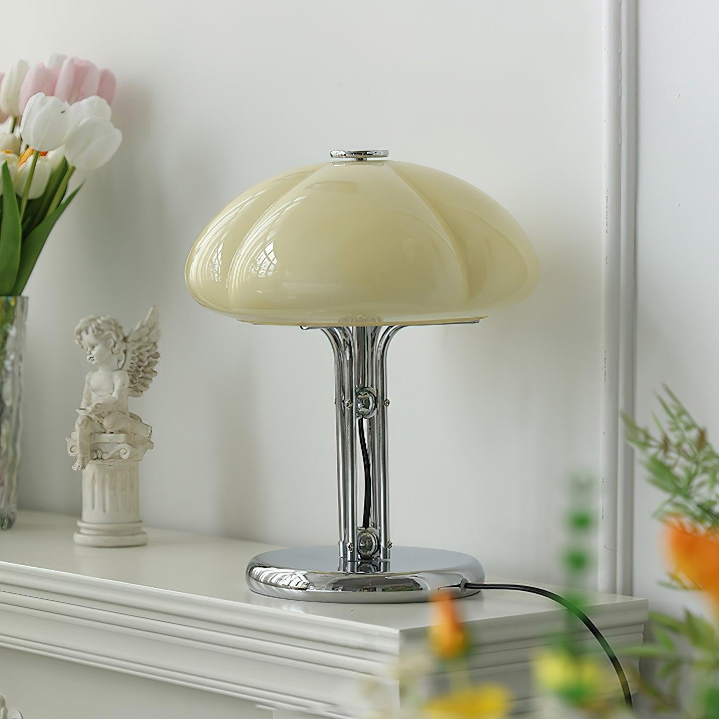 High-Grade Bedroom Bedside Mushroom Glass Table Lamp M175