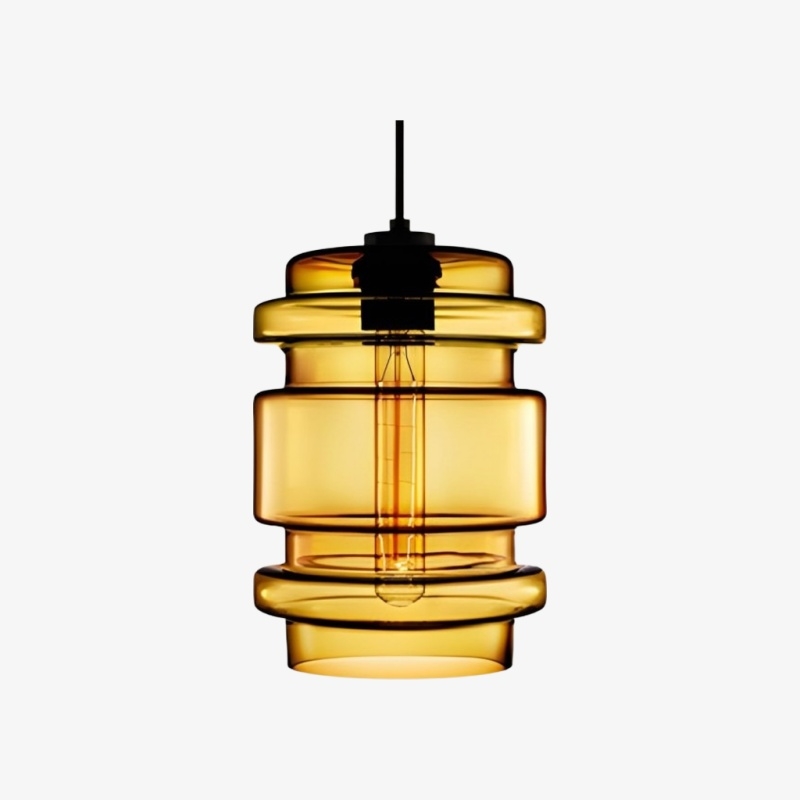 Modern Geometric Glass Pendant Light - Home Decor Multiple Colors Lighting S377