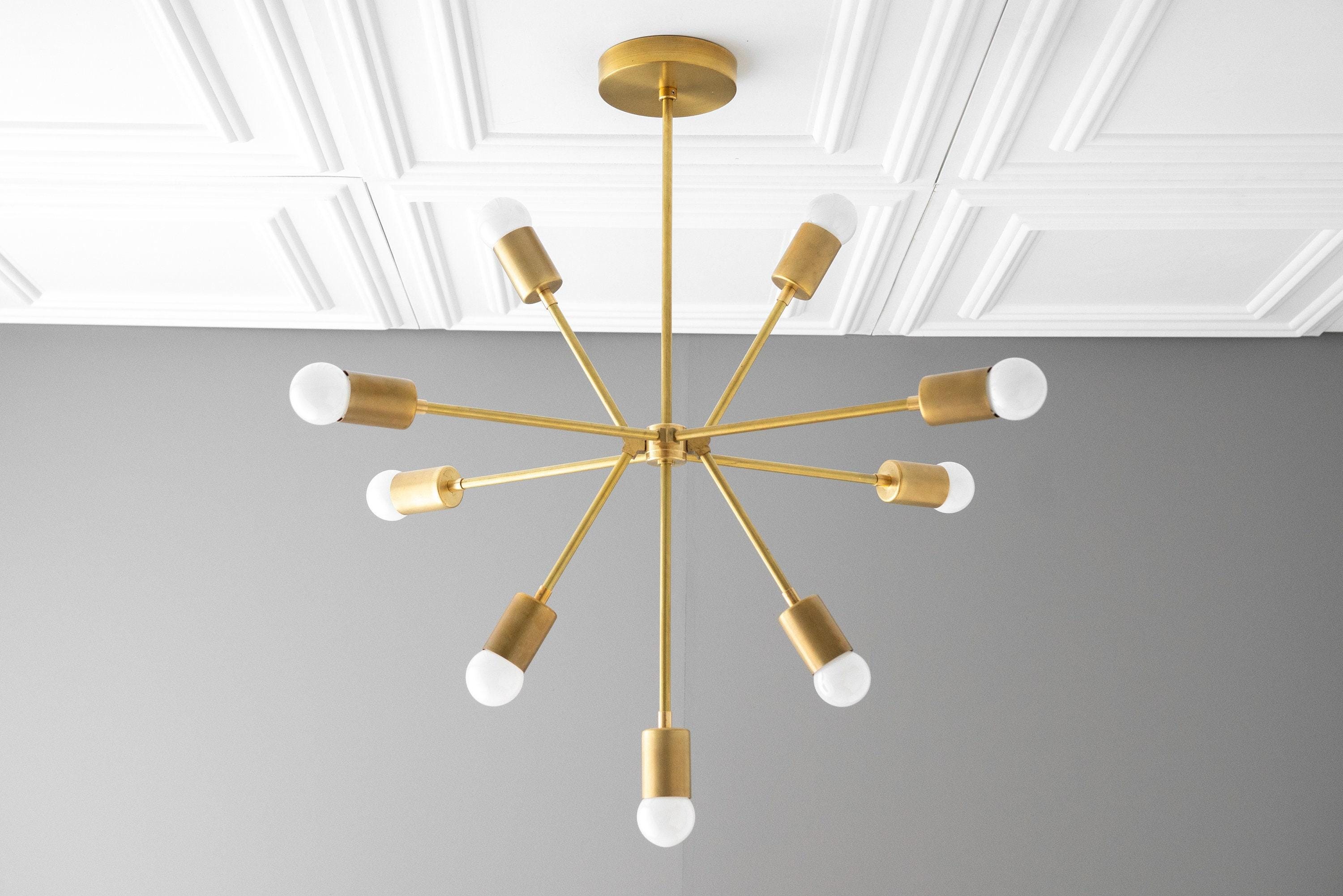 Mobilux Line Modern Chandelier - Mid Century Ceiling Light Fixture T349