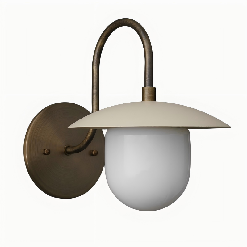 Curva Metal Arched Brass Wall Sconce - Elegant Metal Light for Modern Interiors T411