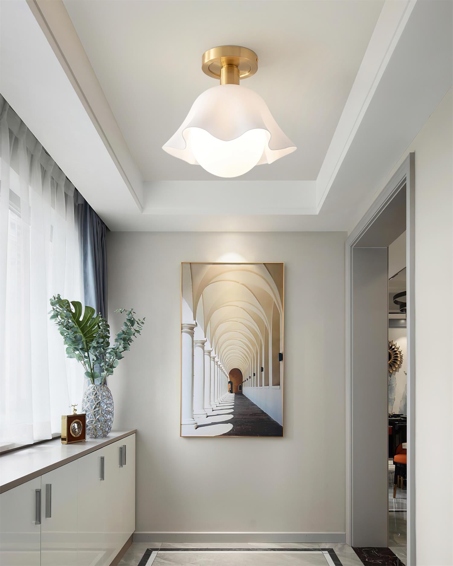 French Flower Ceiling Light P061