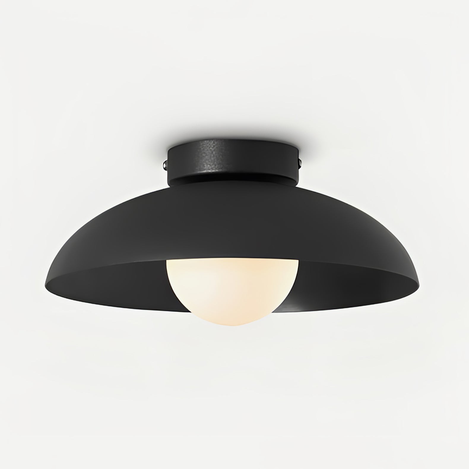 Matte Black Glass Dome Ceiling Lamp M449
