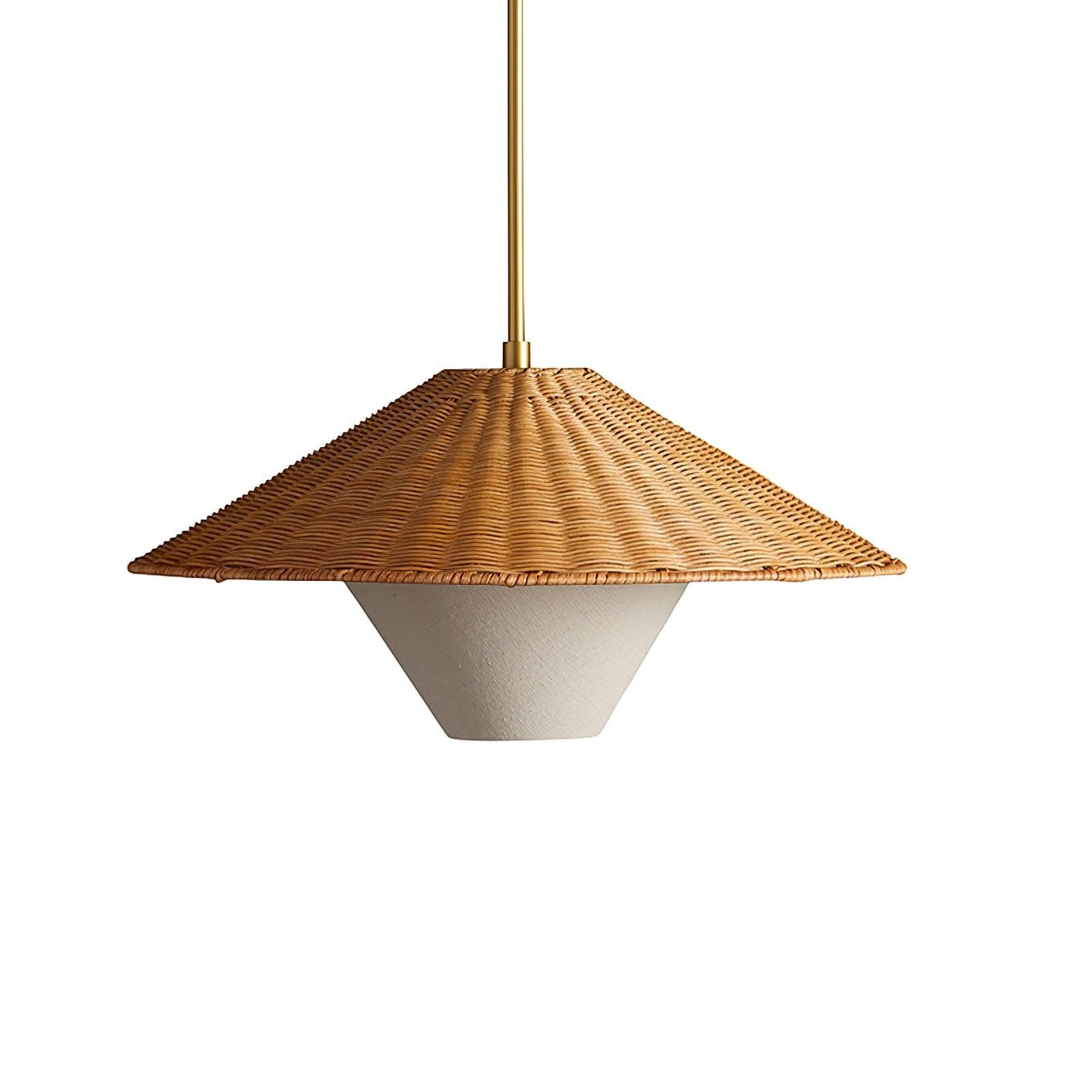 Rattan Hat Pendant Light Suitable For Living Room M513