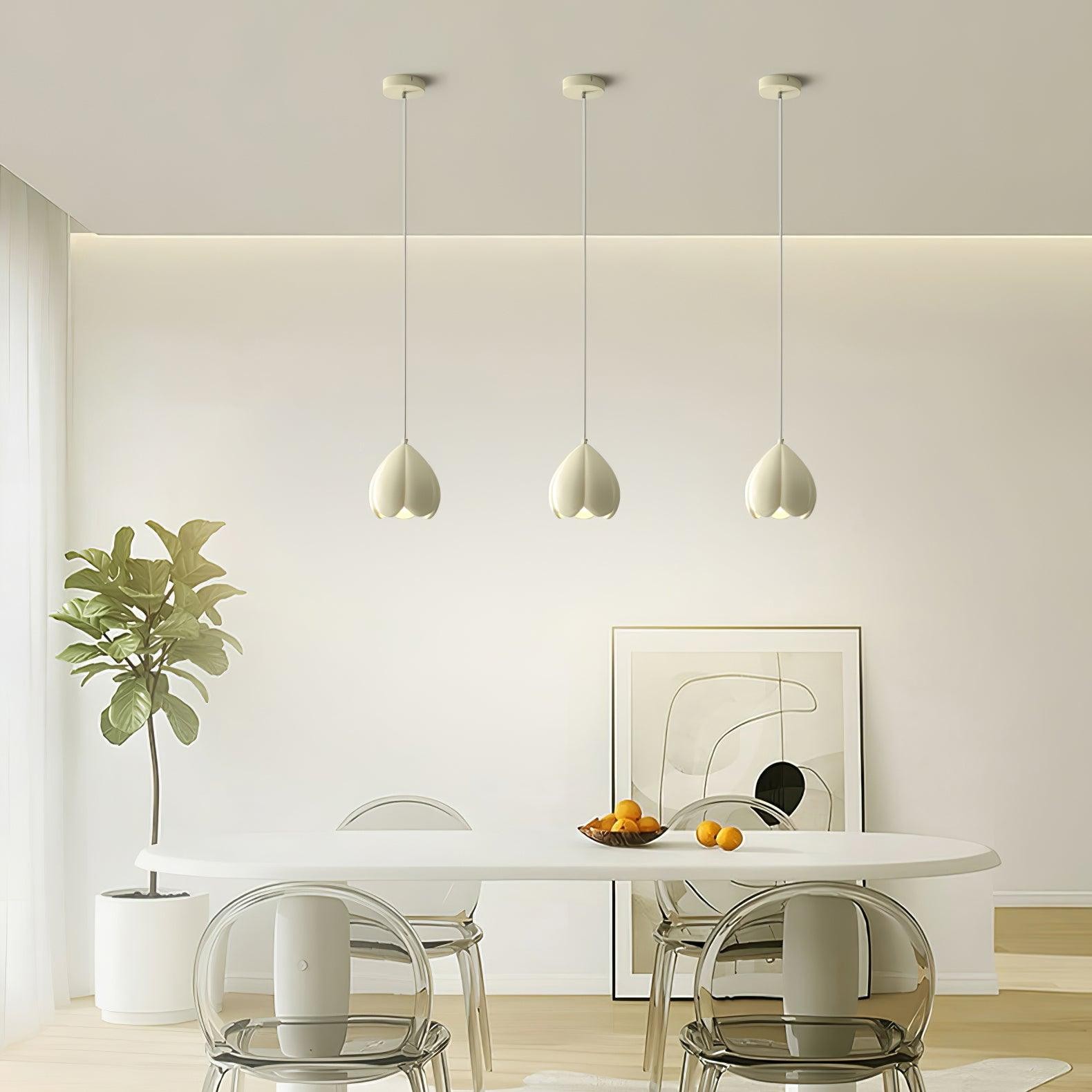 Cream Color Resin Pod Pendant Lamp M369