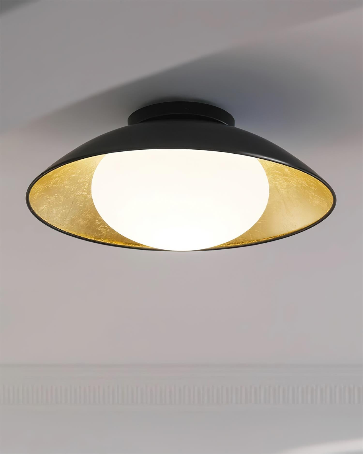 French Retro Flying Saucer Bowl Ceiling Light M134