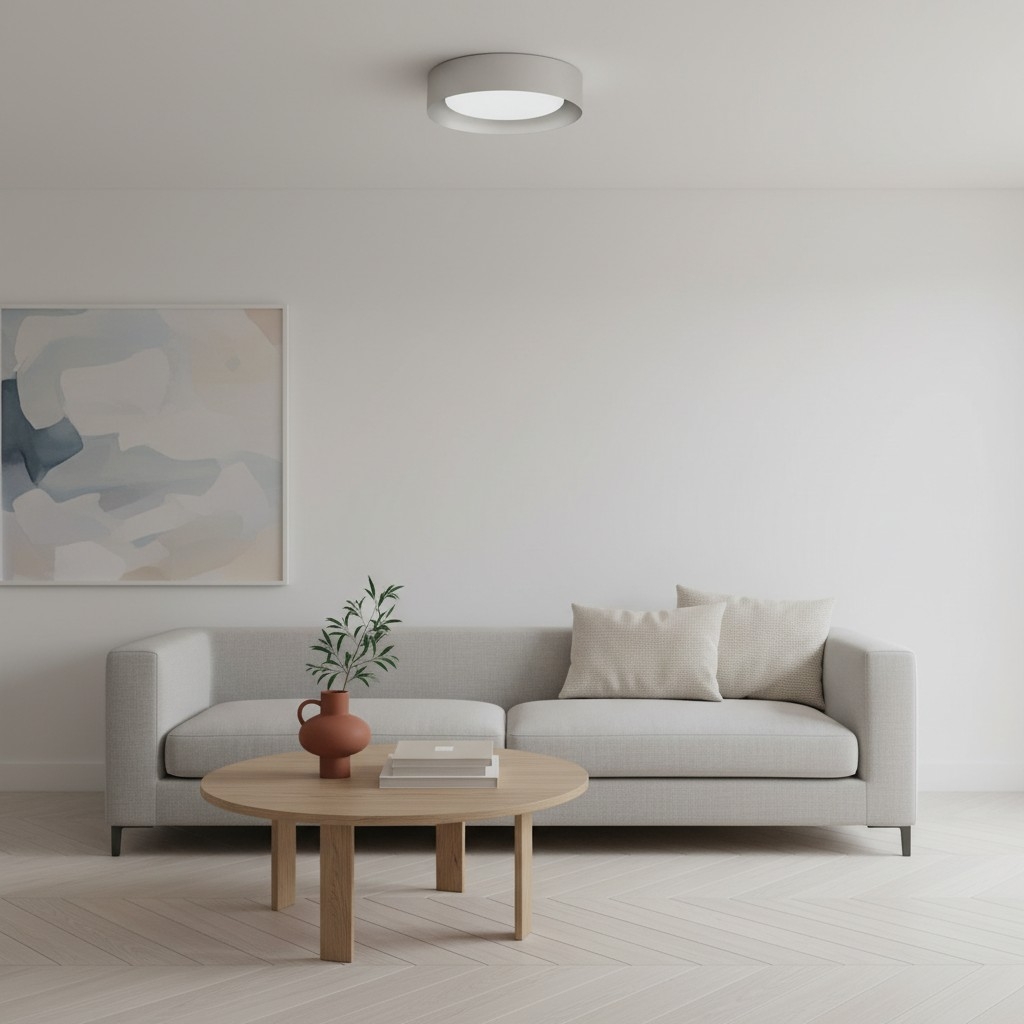 Velcora Contemporary Metal Flush Mount Ceiling Light - Elegant Drum Ceiling Fixture for Bedroom T1125
