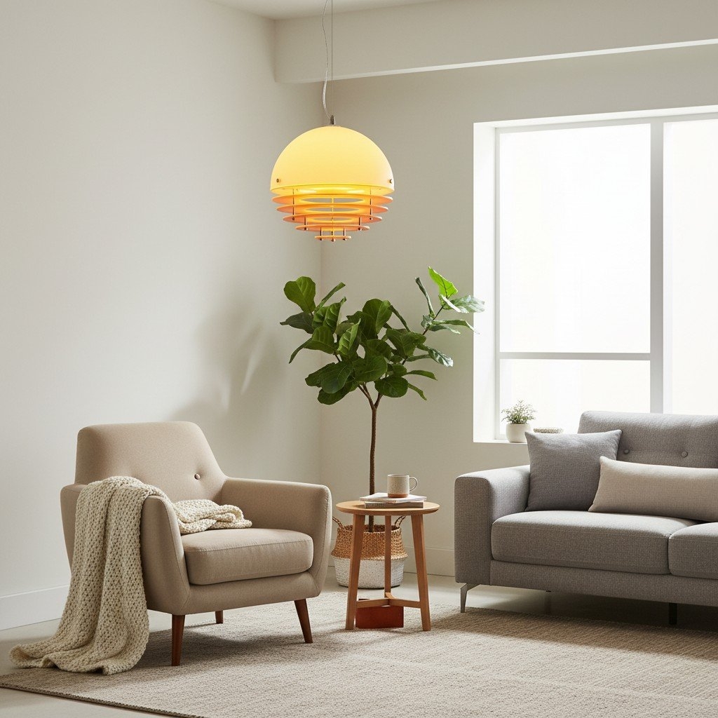 Afterglow Modern Layered Acrylic Sunset Pendant Light for Living Room and Bedroom T547