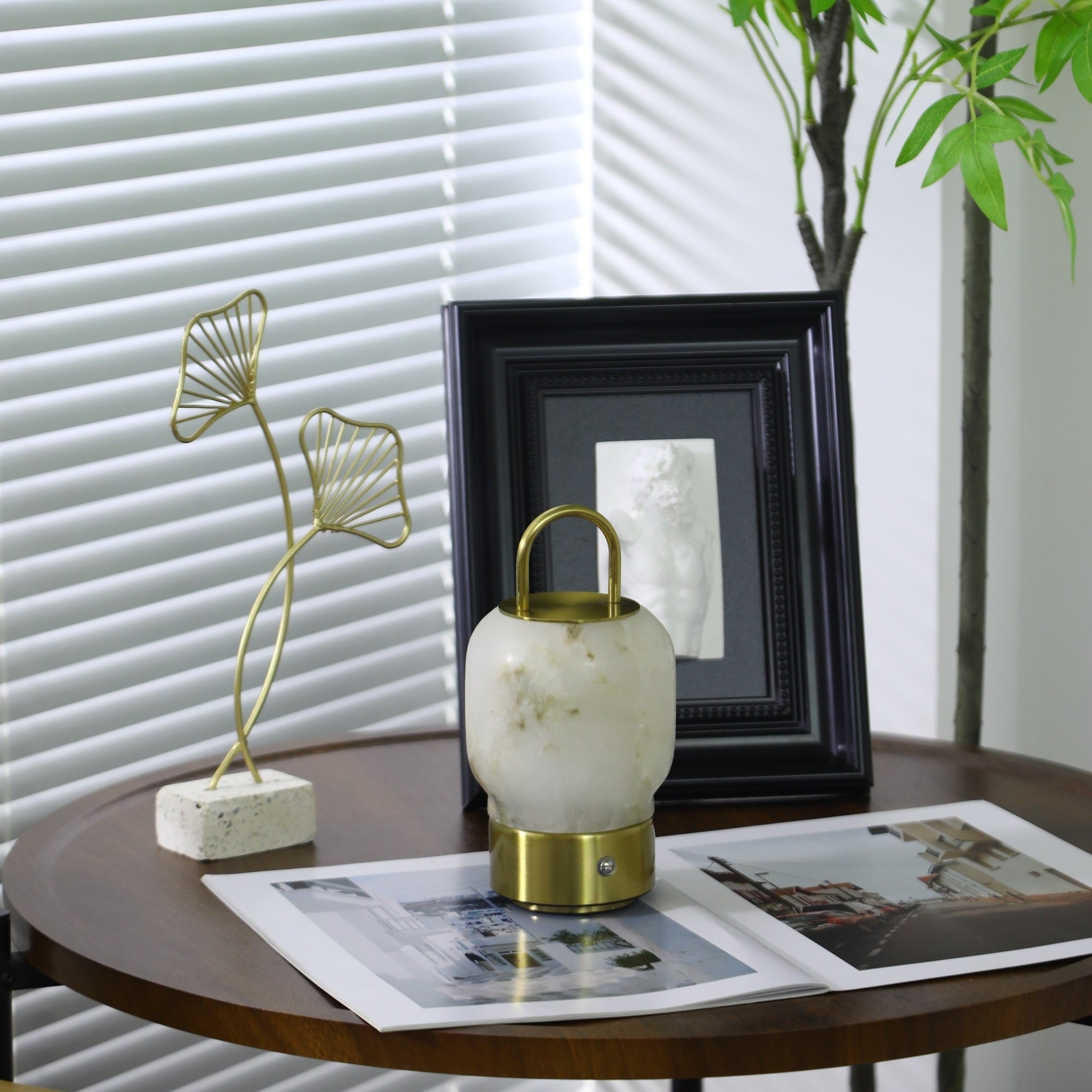 Alabaster Portable Rechargeable Table Lamp T1621