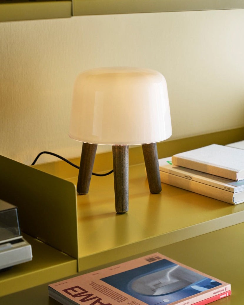 Nordic Wood Decorative Glass Table Lamp For Bedroom M255