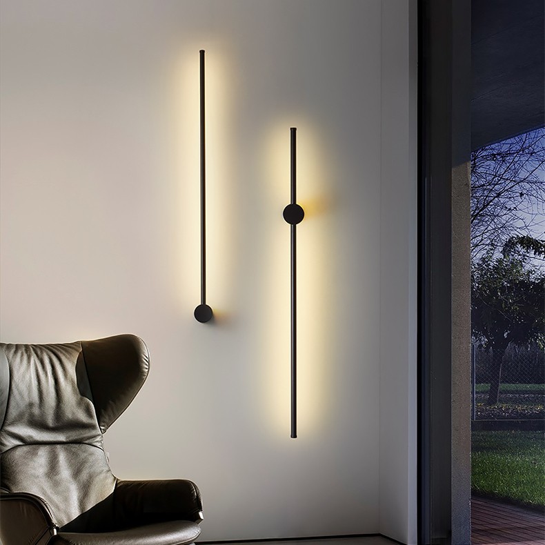 Industrial Modern Black Linear LED Wall Lights S114