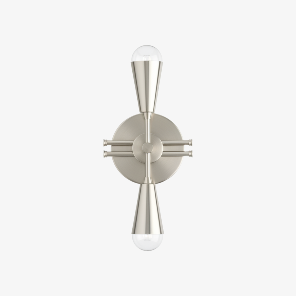 Pyralis Cone Art Deco Brass Sconce - Industrial Vanity Light T305