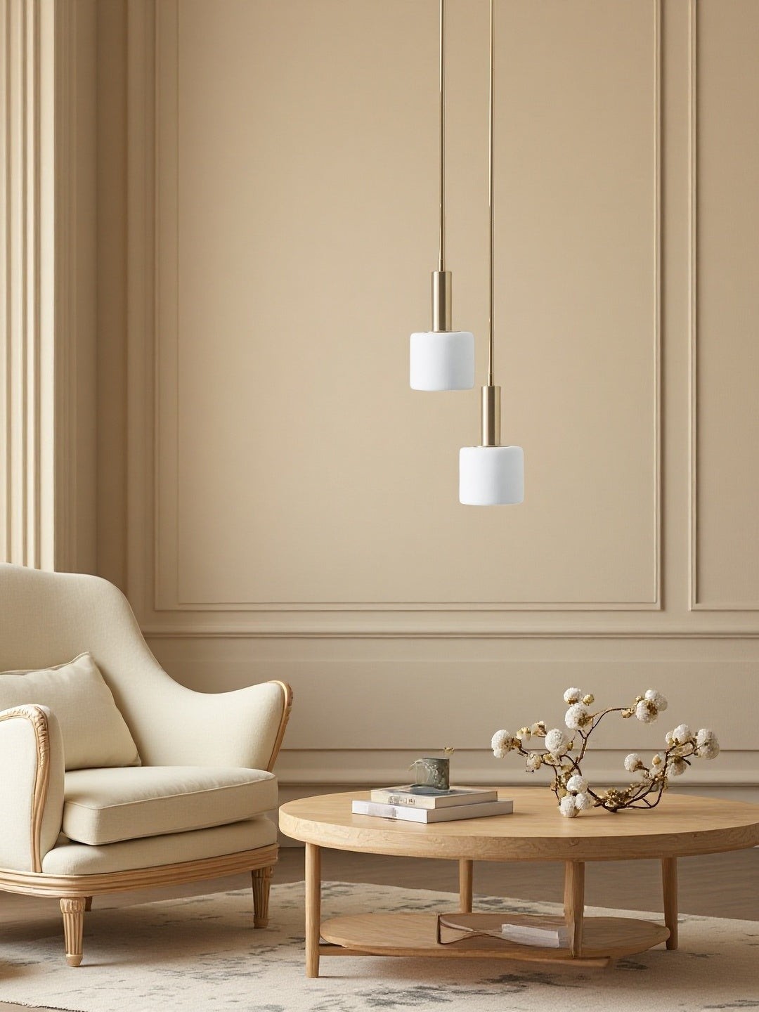 Modern Style Minimalist Porcelain Pendant Light G88