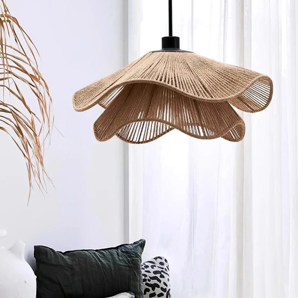 Cape Points Boho Natural Jute Fiber Pendant Light T2062