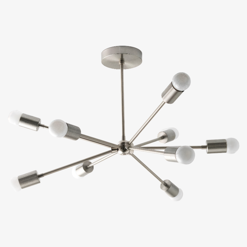 Mobilux Line Modern Chandelier - Mid Century Ceiling Light Fixture T349