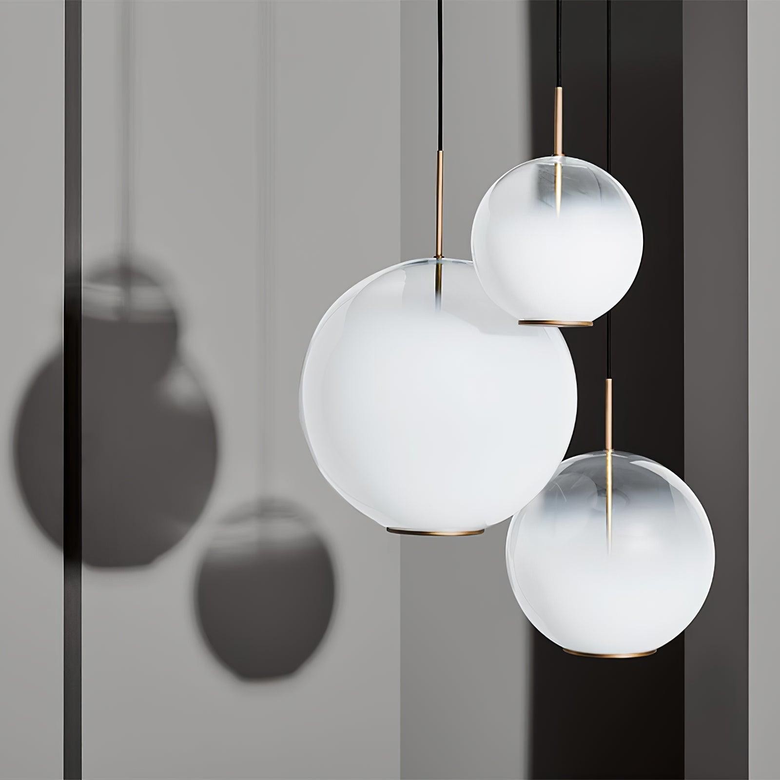 Simple Sphere Drop Gradient Glass Pendant Light M403