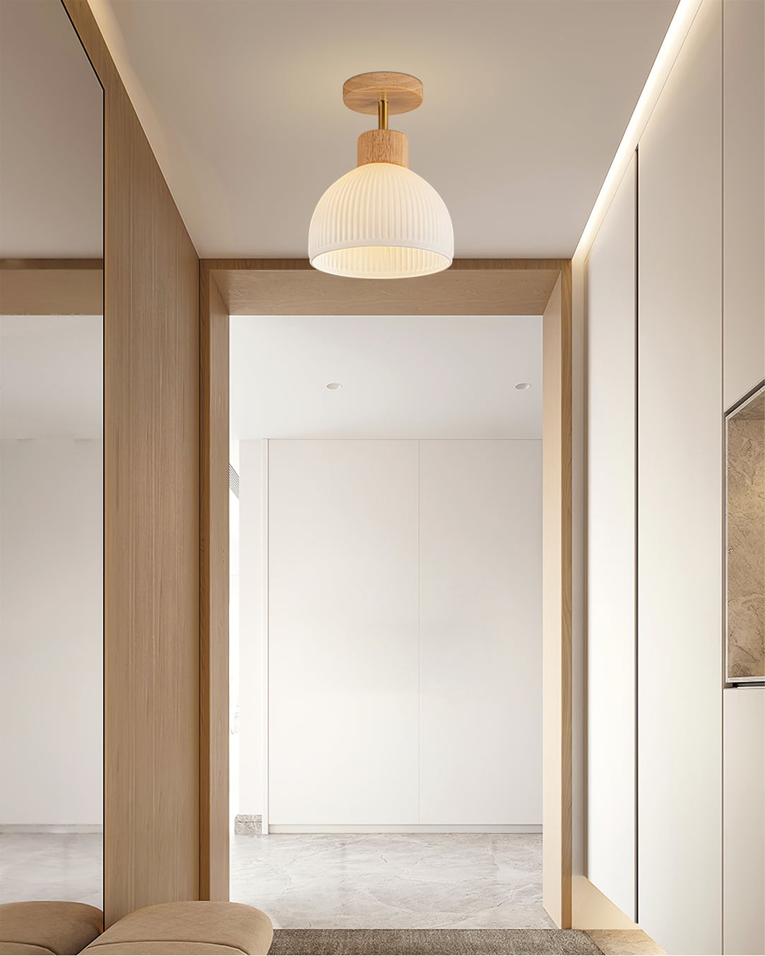 Nordic Wood Style LED Ceiling Lamp M76