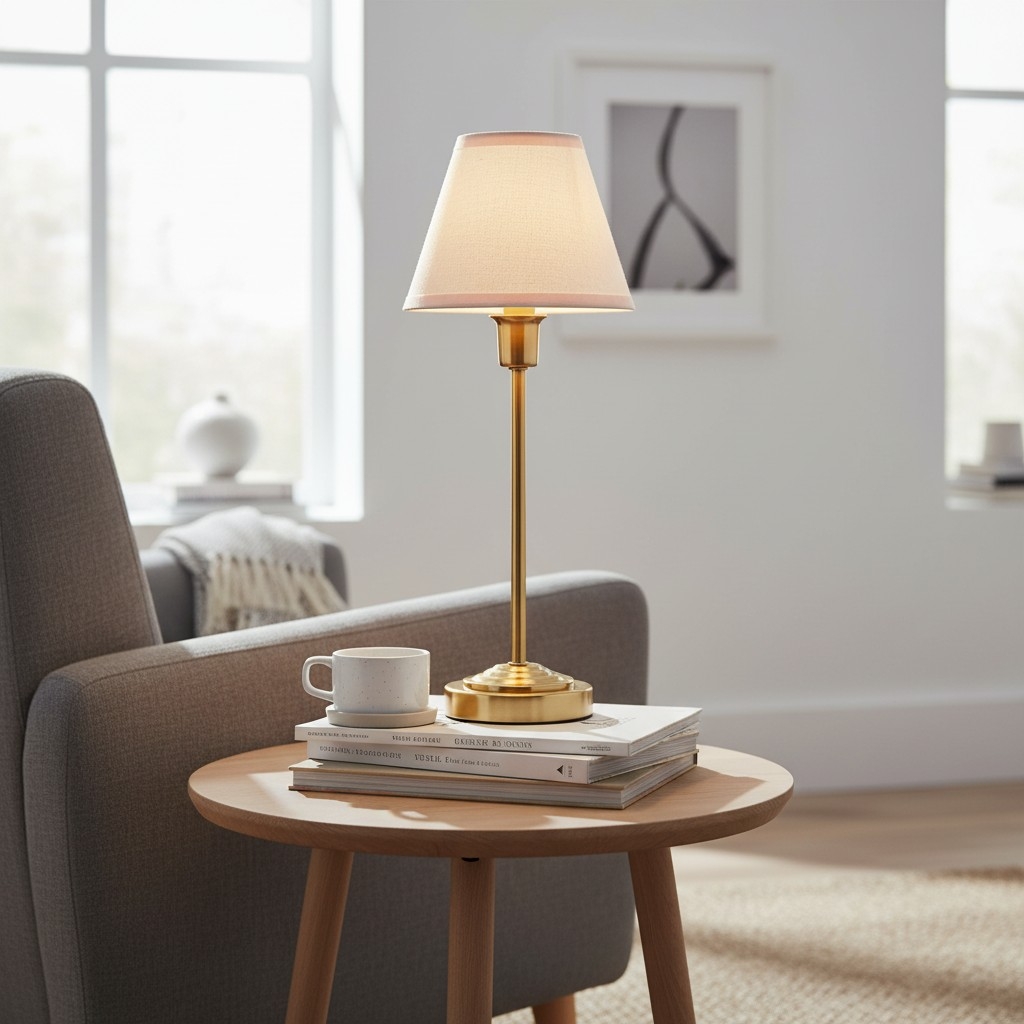 Bronzuno Textured Fabric Desk Lamp - Modern Metal Base Lighting for Offices or Lounges T927