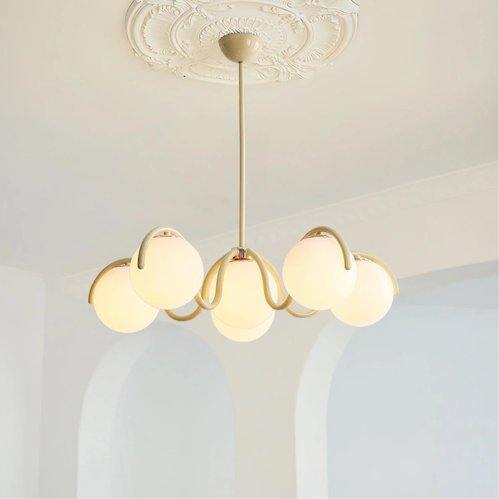 Sculptural Linear Chandelier with Elegant Flowing Silhouette S223