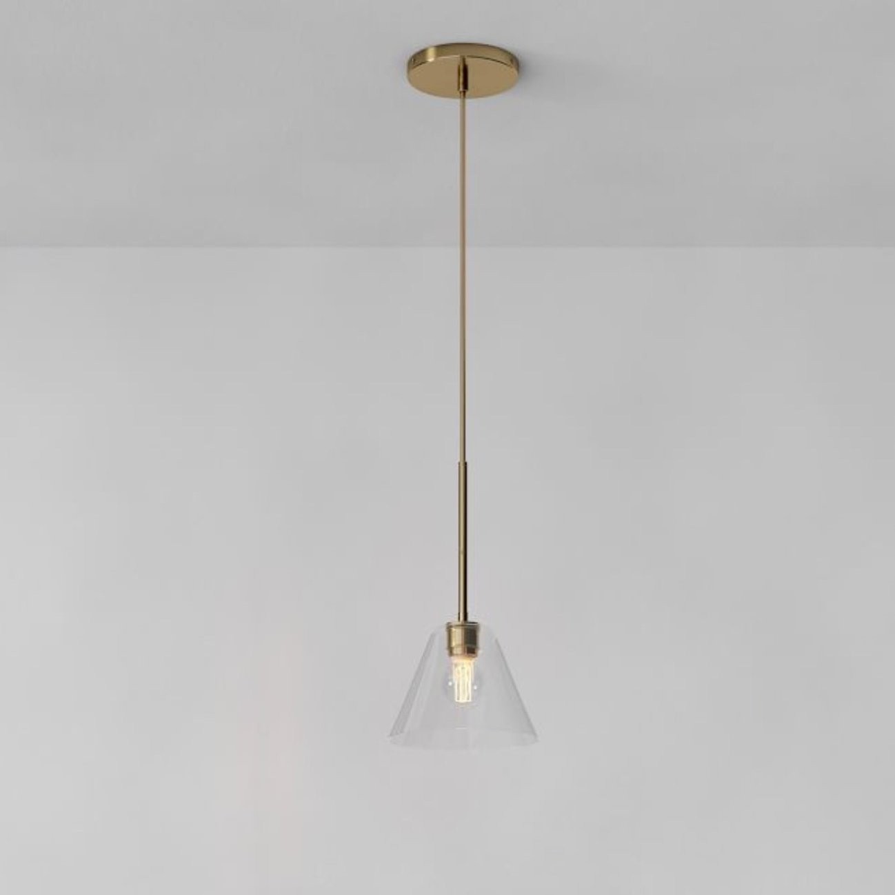 Conica Clean Line Glass Cone Pendant Fixture - Modern Bar Counter T104
