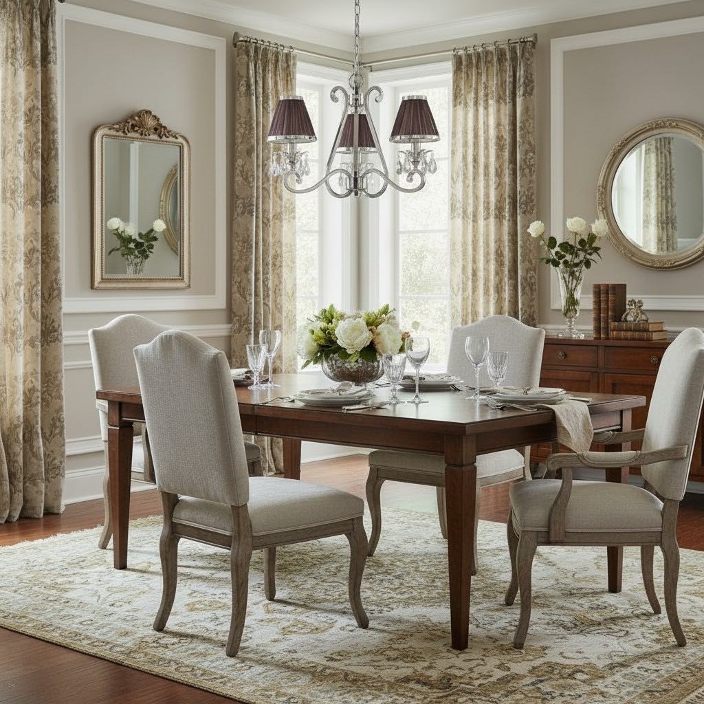 Talonis Multi-light Fabric Chandelier - Elegant Metal Curved Arms for Dining and Living T932
