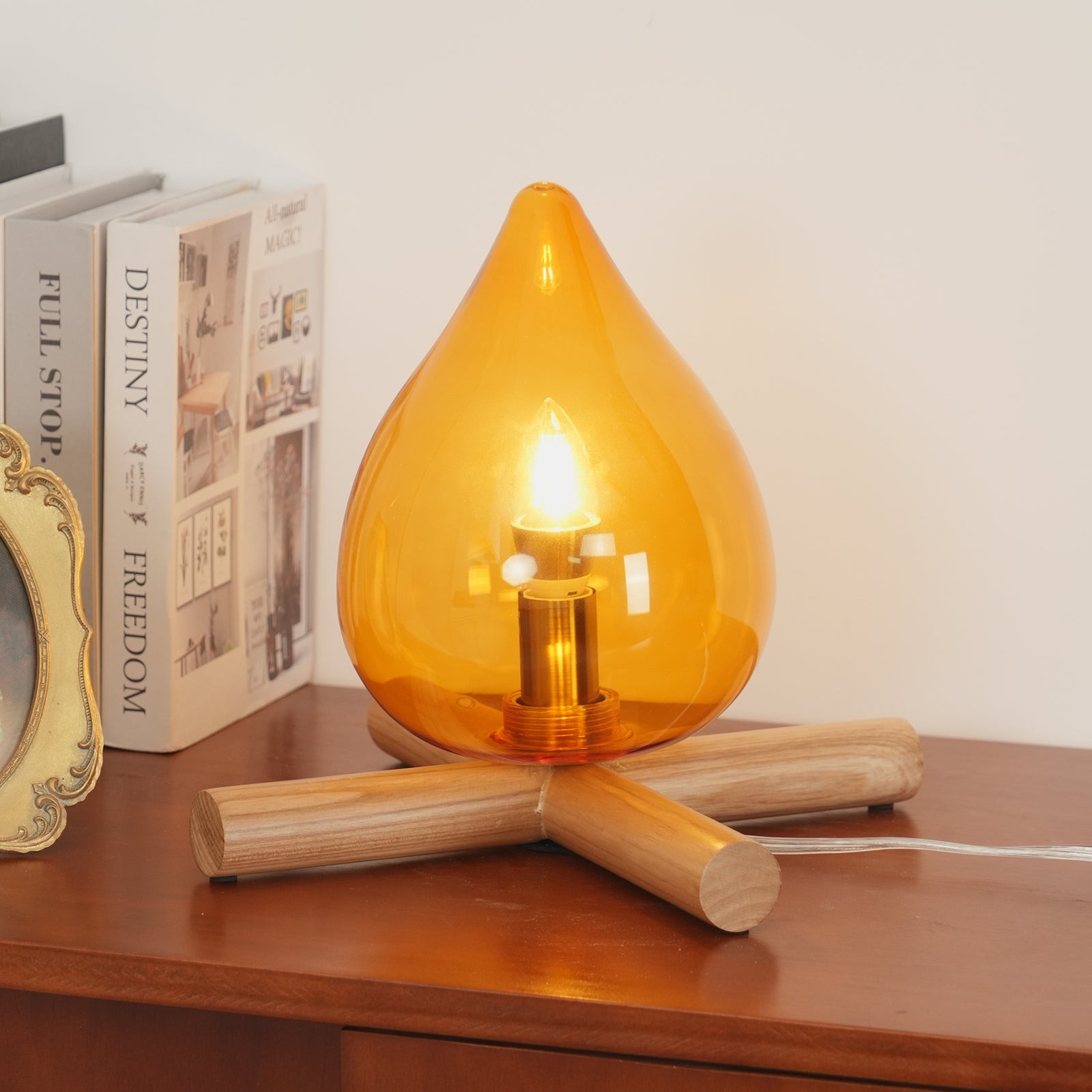 Funny Fire Shape Small Flame Table Lamp M55